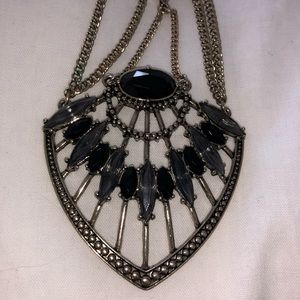 Long gold plated fashion necklace